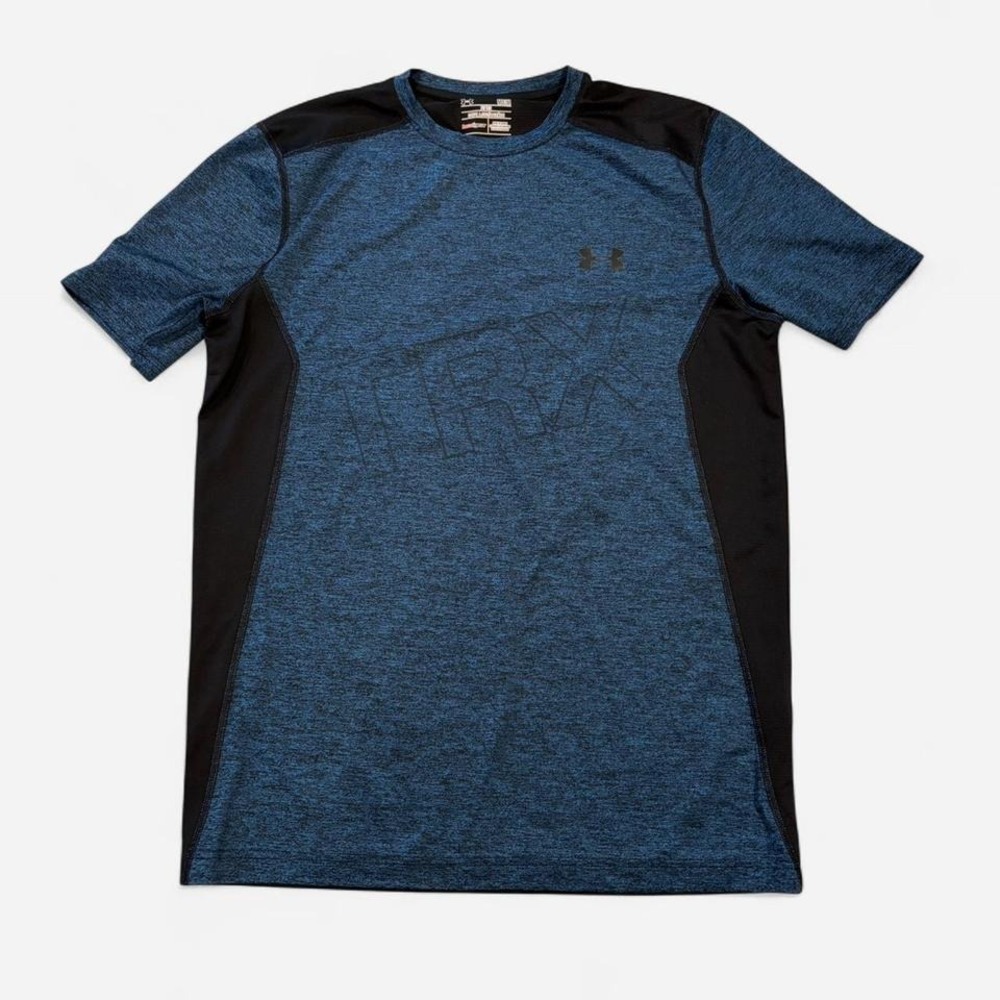 Under‎ Armour HeatGear Fitted Blue Black Athletic T Shirt Women's Medium